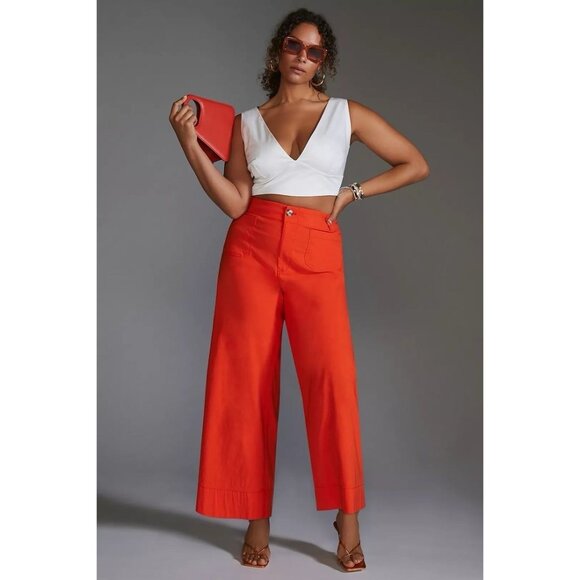 NWT Size 16W -The Colette Magic Fabric Crop Wide-Leg Pants by Maeve (NWT US$120) - Picture 3 of 16